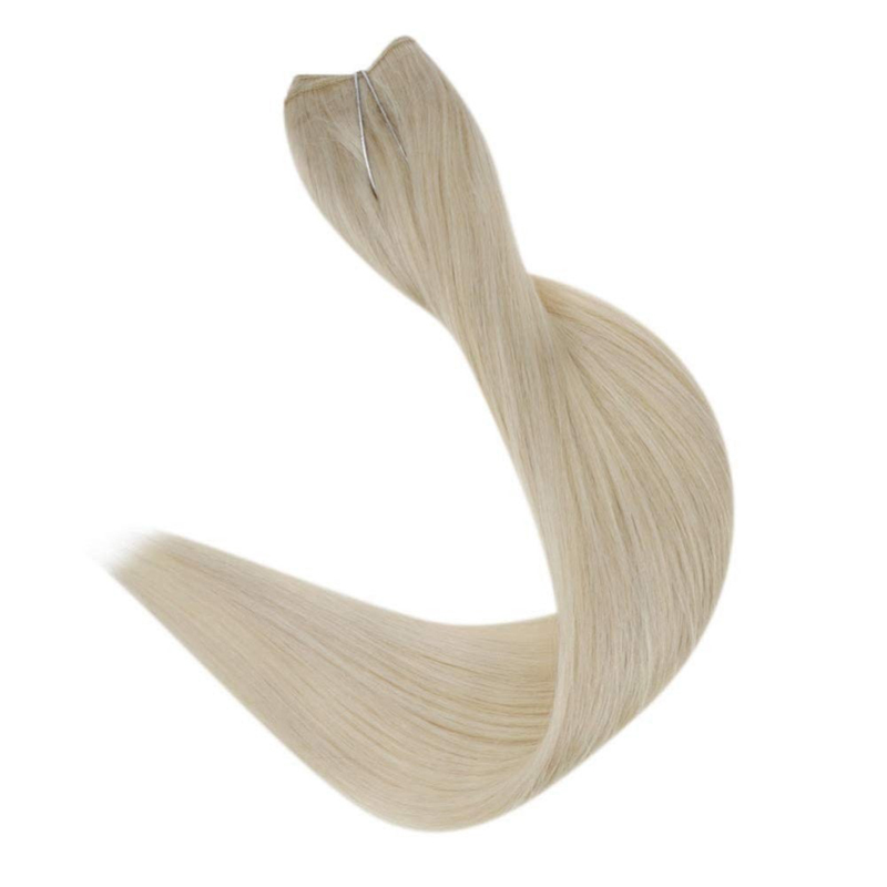 Estensioni Halo di capelli umani al 100% Biondo platino #60 Estensione in filo da 100 g