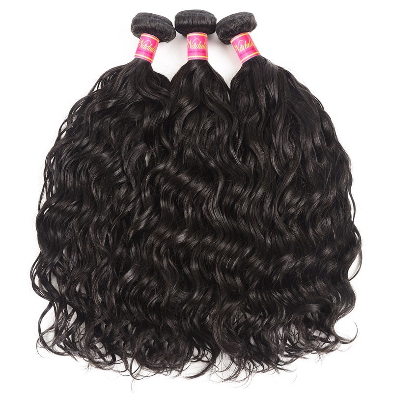3 pacchi capelli vergini ondulati naturali posticci estensioni del tessuto dei capelli
