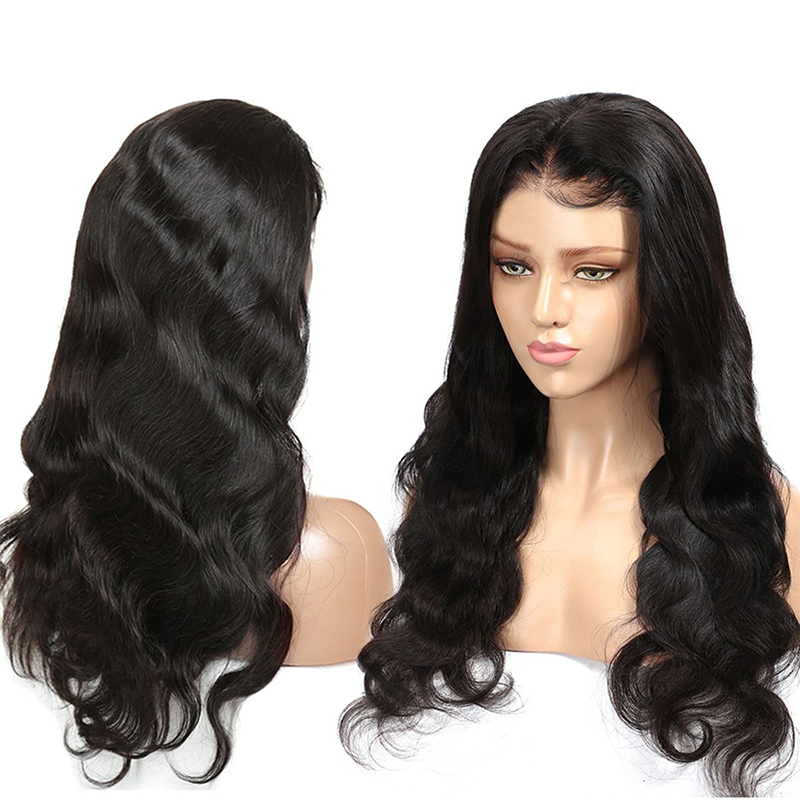360 parrucche frontali in pizzo capelli umani con onda del corpo con densità dei capelli del bambino 180%.