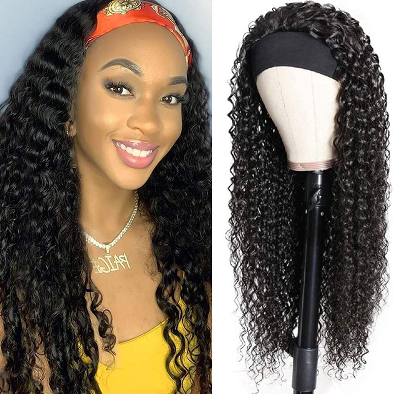 Parrucche per capelli a onde profonde Parrucche per capelli umani Nessuna parrucche in pizzo 150% di densità con i capelli del bambino