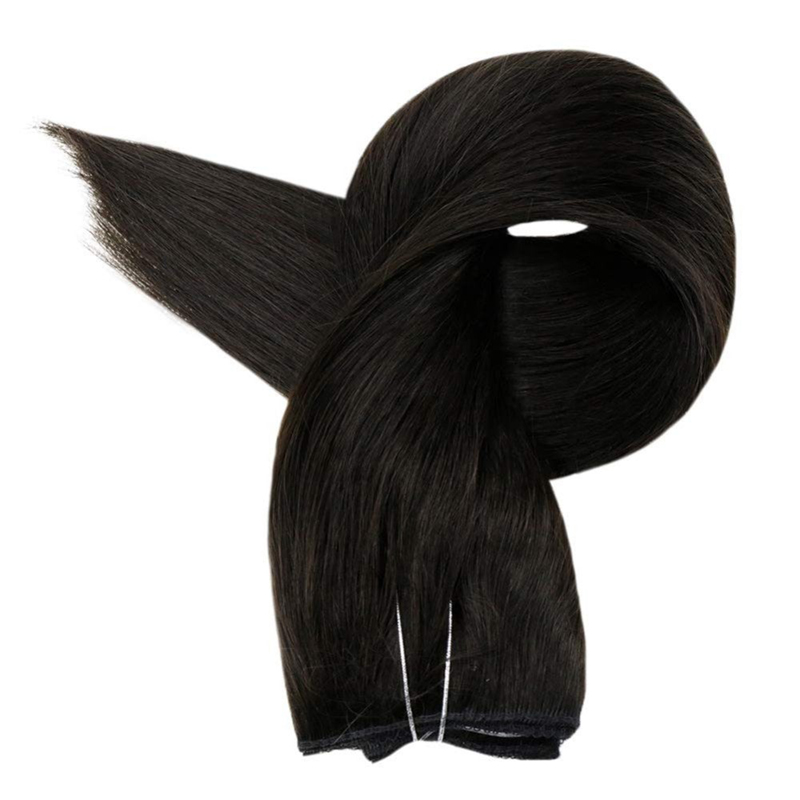 Estensione dei capelli umani Halo 100 g di sconto sulle estensioni invisibili dei capelli Halo nere n. 1B