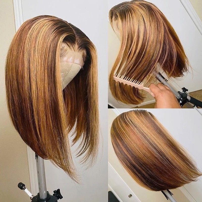 Evidenzia parrucca Bob Capelli umani Biondo miele Bob pre pizzicato con i capelli del bambino