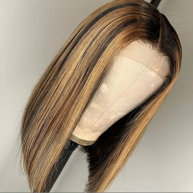 Evidenzia parrucca Bob Capelli umani Biondo miele Bob pre pizzicato con i capelli del bambino