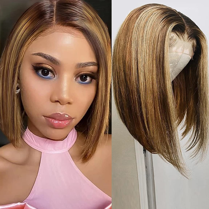 Evidenzia parrucca Bob Capelli umani Biondo miele Bob pre pizzicato con i capelli del bambino