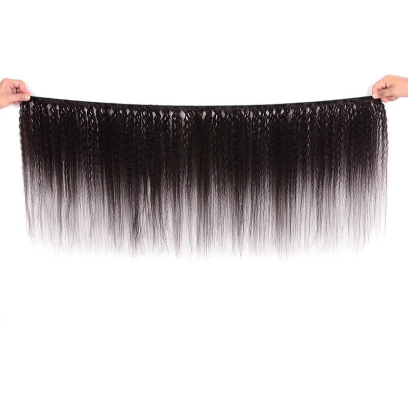 Tessuto per capelli lisci crespi 3 pacchi Estensioni di trama di capelli umani vergini