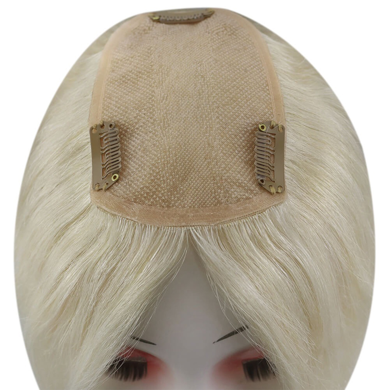 Parrucchino per capelli biondo platino # 60 Mono Topper 3X5 pollici