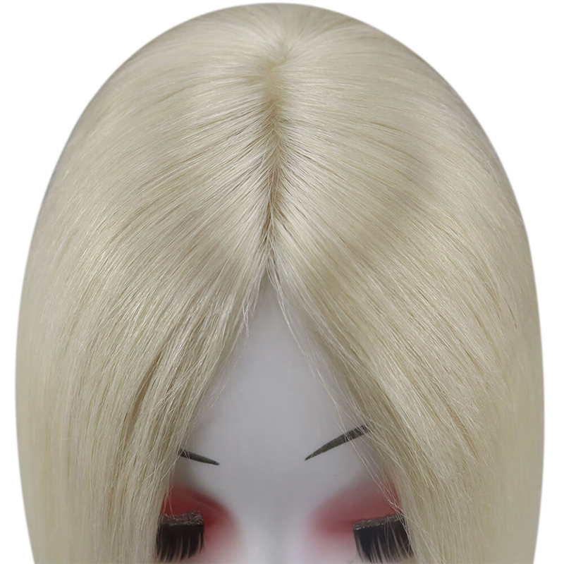Parrucchino per capelli biondo platino # 60 Mono Topper 3X5 pollici