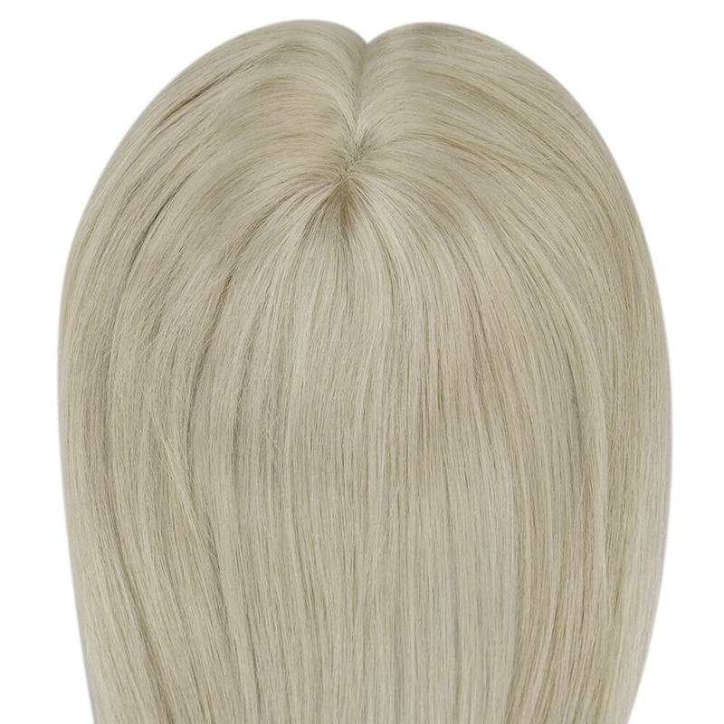 Parrucchino per capelli biondo platino # 60 Mono Topper 3X5 pollici