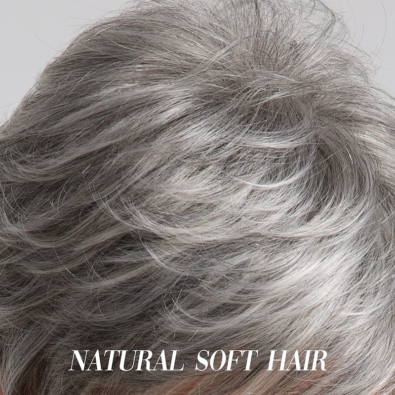 Parrucche sintetiche corte grigie per capelli da donna Parrucche quotidiane con taglio pixie naturale